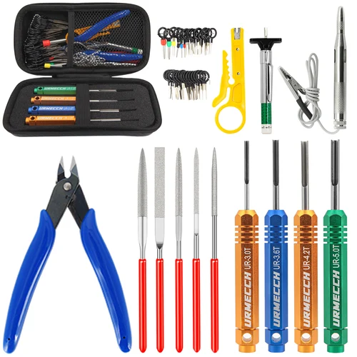 Herramienta de extracción de pines para Deutsch tamaño 12 16 20 contactos sólidos calibre de cable 12-22 AWG Kit de herramientas de liberación de Terminal de coche para Deutsch DT DTM