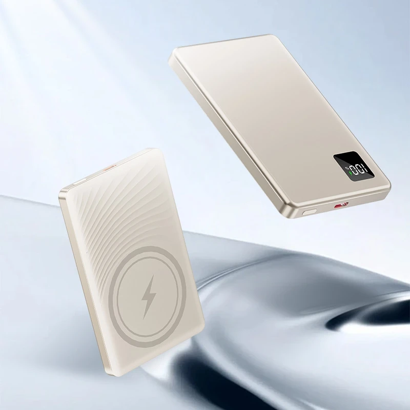 باور بانك Xiaomi 100000mAh رفيع للغاية لشاشة LED المغناطيسية اللاسلكية الشحن السريع وبطارية محمولة لهاتف iPhone Samsung