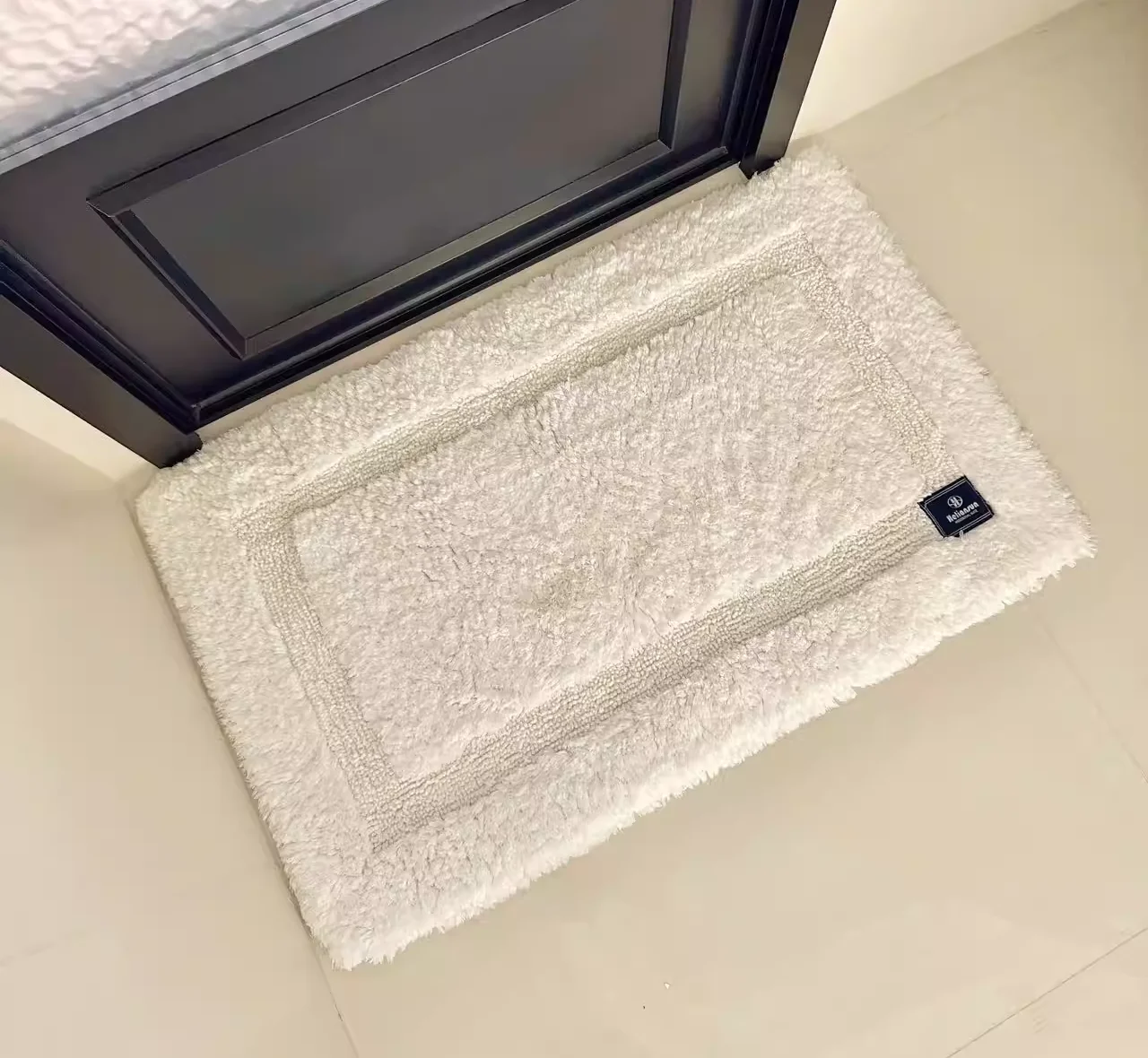 

Pure cotton bathroom mat, simple, absorbent, anti slip, antibacterial mat, solid color carpet, bathroom and bedroom mat