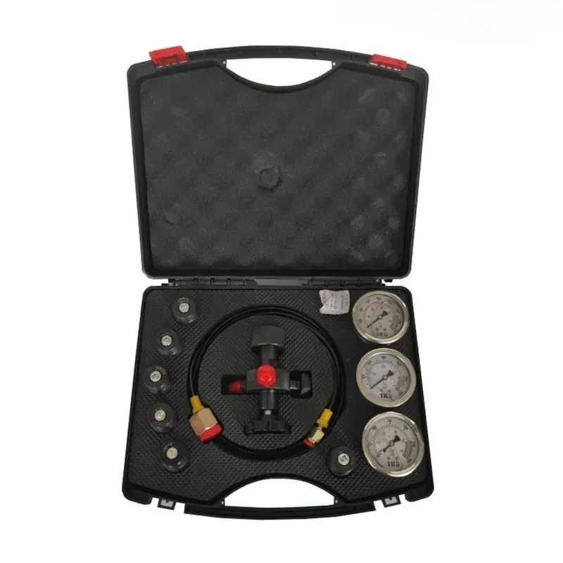 7 IN 1 Hydraulic Accumulator Cylinder Nitrogen Gas Charging Kit and Pressure Te-st Kit