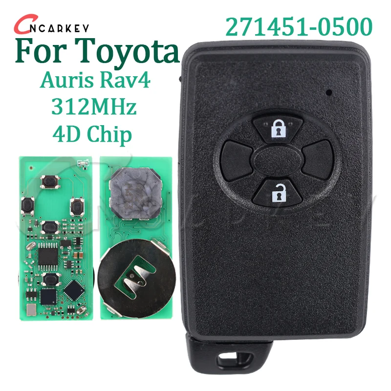 For Toyota Prius Aqua Corolla IQ Wish Vit PN: 89904-47170 Auto Smart Remote FSK 314Mhz 4D67 Chip Replace Car Key 271451-0500