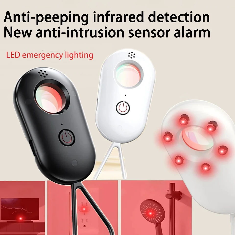 نسخة مطورة كاشف كاميرا الأشعة تحت الحمراء للحماية الأمنية كاميرا مكافحة مختلس النظر كاشف الكاميرا عدسة كشف أداة LED جاسوس