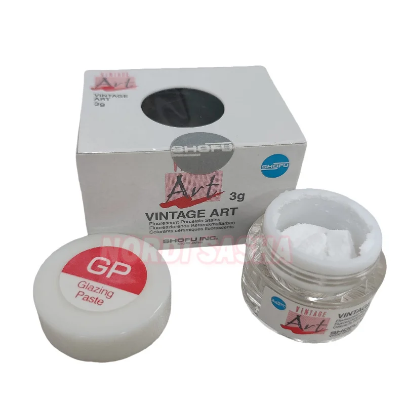 3g/Bottle SHOFU Vintage Art Stained Porcelain Powder (Paste) Glazing Paste Dental Fluorescent Porcelain Stains Zirconia Stain