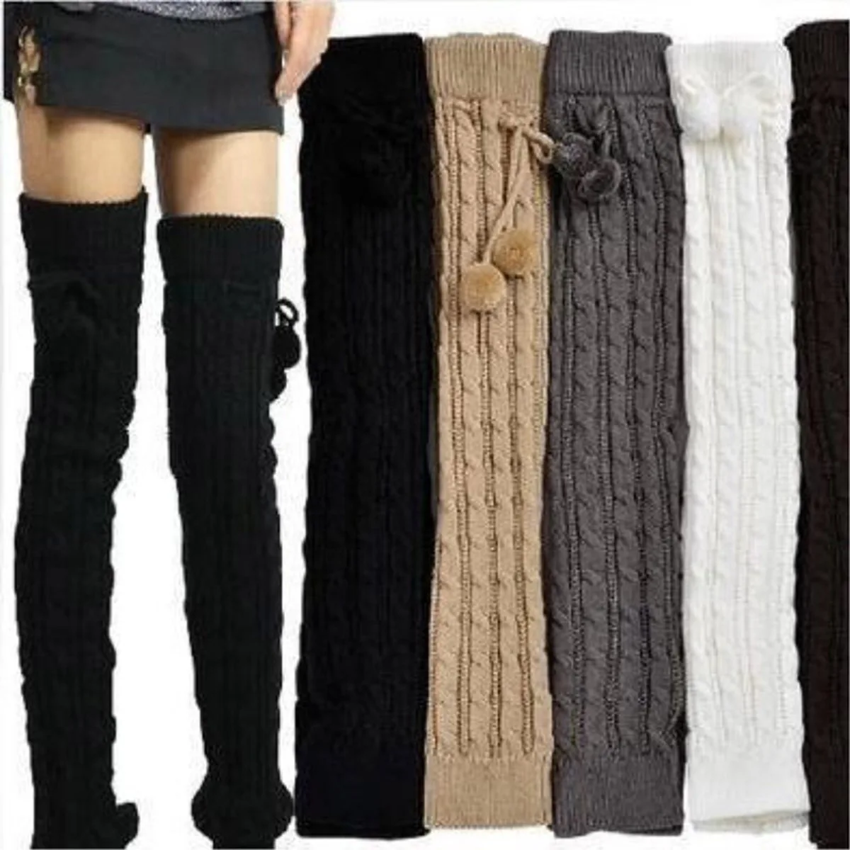 pads bottoming boots high stockings winter crochet stockings footless leg warmers thigh high stockings hot