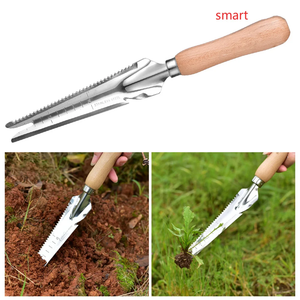 Premium Garden 5 In 1 Hand Multi Weeder Digging Transplanting Planting Tool For Lawn Yard Weeds Pullers Hand Weeder Garden Too