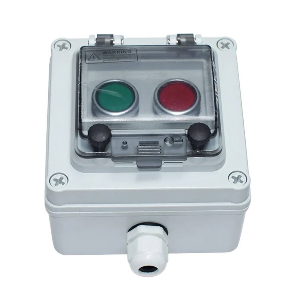 1pc Waterproof 2 Hole Push Button Switch Control Box Start Stop Outdoor Electrical Switch Box For Industrial Control Systems