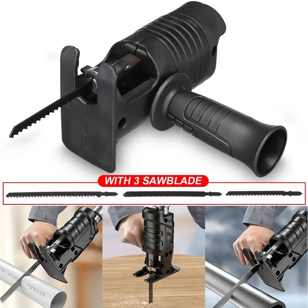 Quick Chuck Drill Saw Adapter Anti Slip Guard Auxiliary Handle Reciprocating Saw Adapter Drill Saw Attachment