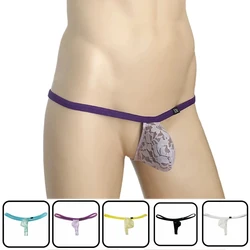 lace transparent underwear for man Low waist Men's Thongs transparent breathable Men's t-back underwear gay underwear