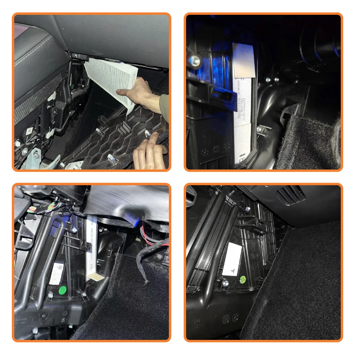 Innenraumluftfilter passend für Tesla Model 3/Y mit eingebautem Aktivkohlefilter, 1107681-00-A, 1107681-00-B, CF12774, FP25015 – Detail 5