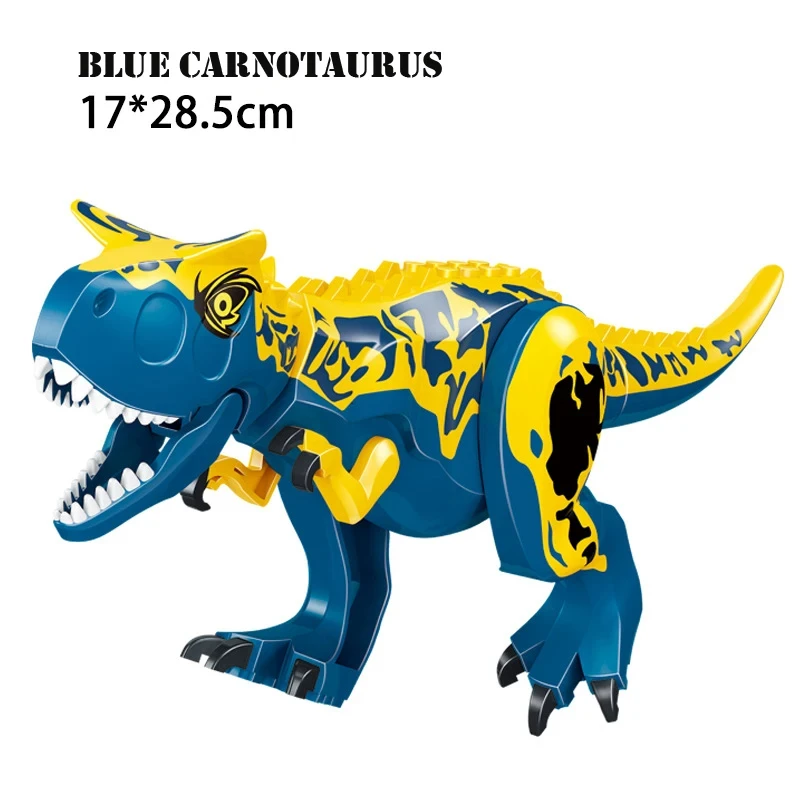 Jurassic Dino wielkie dinozaury figurują klocki welociraptor T-Rex Triceratops Indominus Rex zabawki dla dzieci