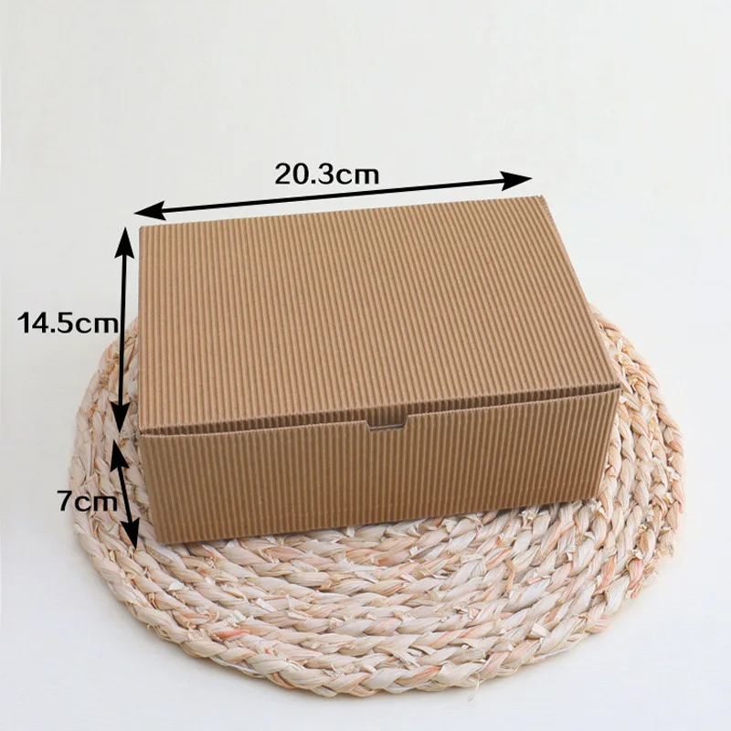 5pcs Kraft Paper Cake Candy Box Multi Size Packaging Box Wedding Party Small Gifts Handmade Soap Chocolate Candy Event Gift Box