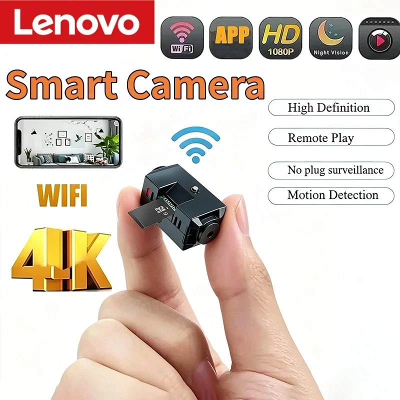 Lenovo Mini 1080P Drahtlose Überwachungskamera Nachtsicht Leichtgewichtige Klare Tragbare Bewegungserkennung Premium-Qualitätskamera – Detail 1