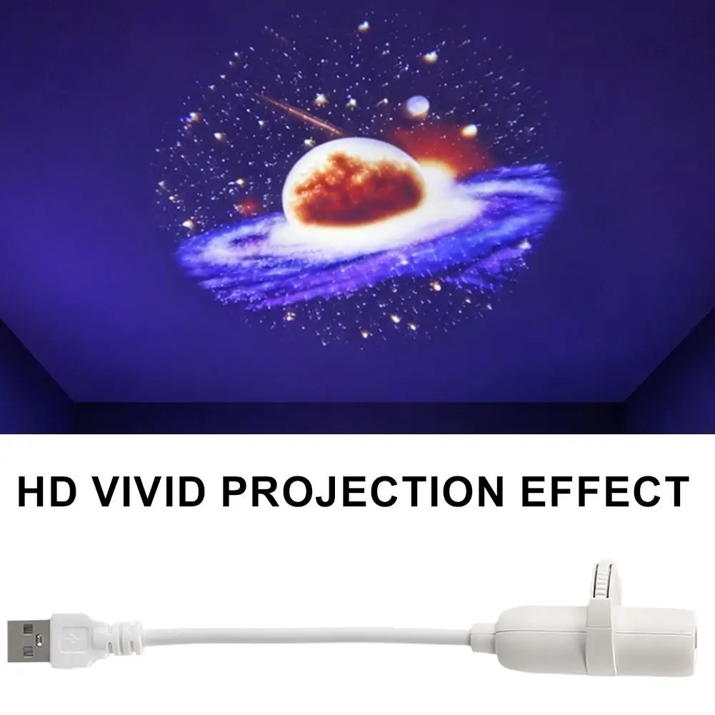 USB Star Galaxy Projector Light Flexible Gooseneck LED Night Lamp Space Planet Projection Light For Kids Bedroom Gift Room Decor