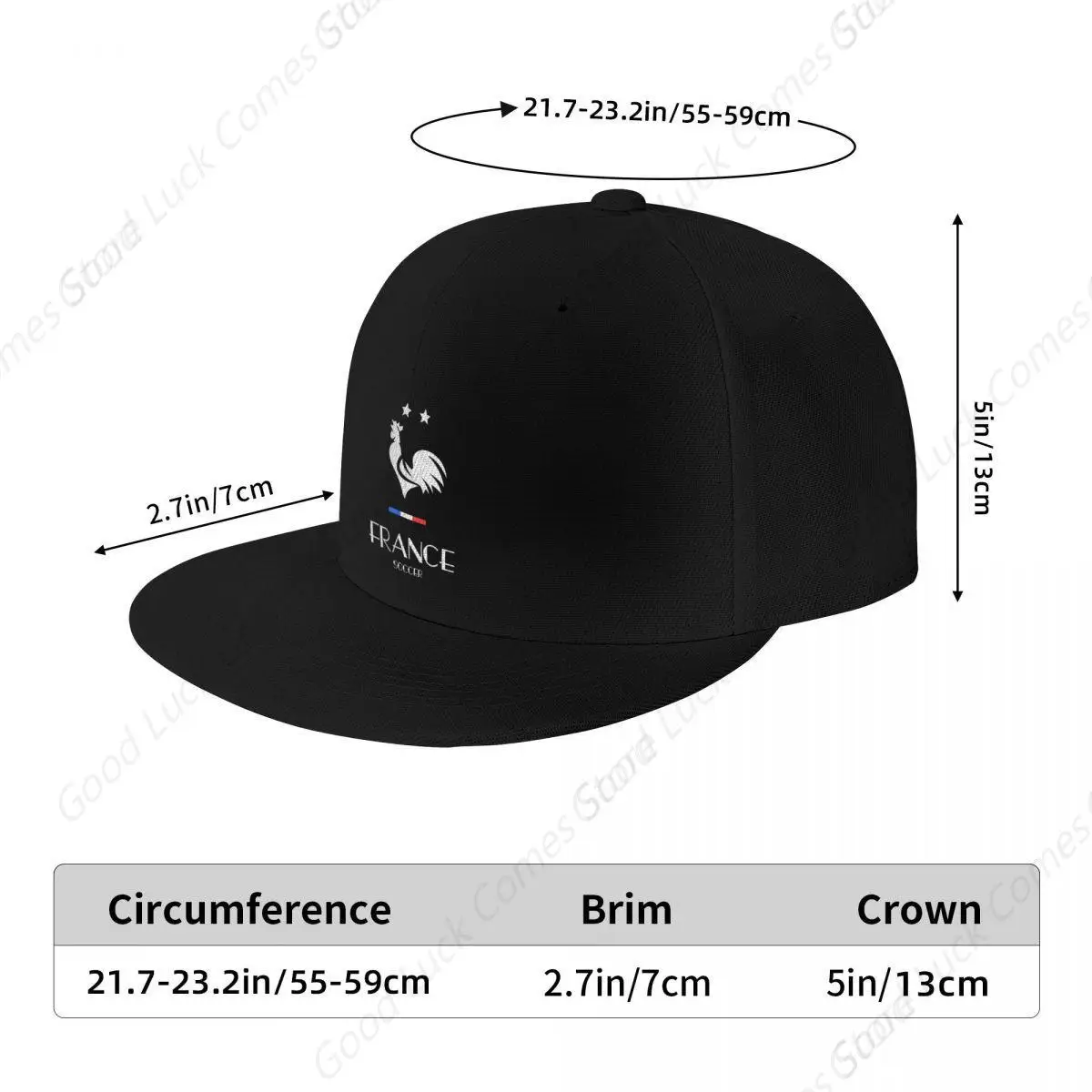 France Rooster Soccer Football Sports Two Stars Baseball Cap Dad Hat Wild Ball Hat Birthday Girl Men\'S
