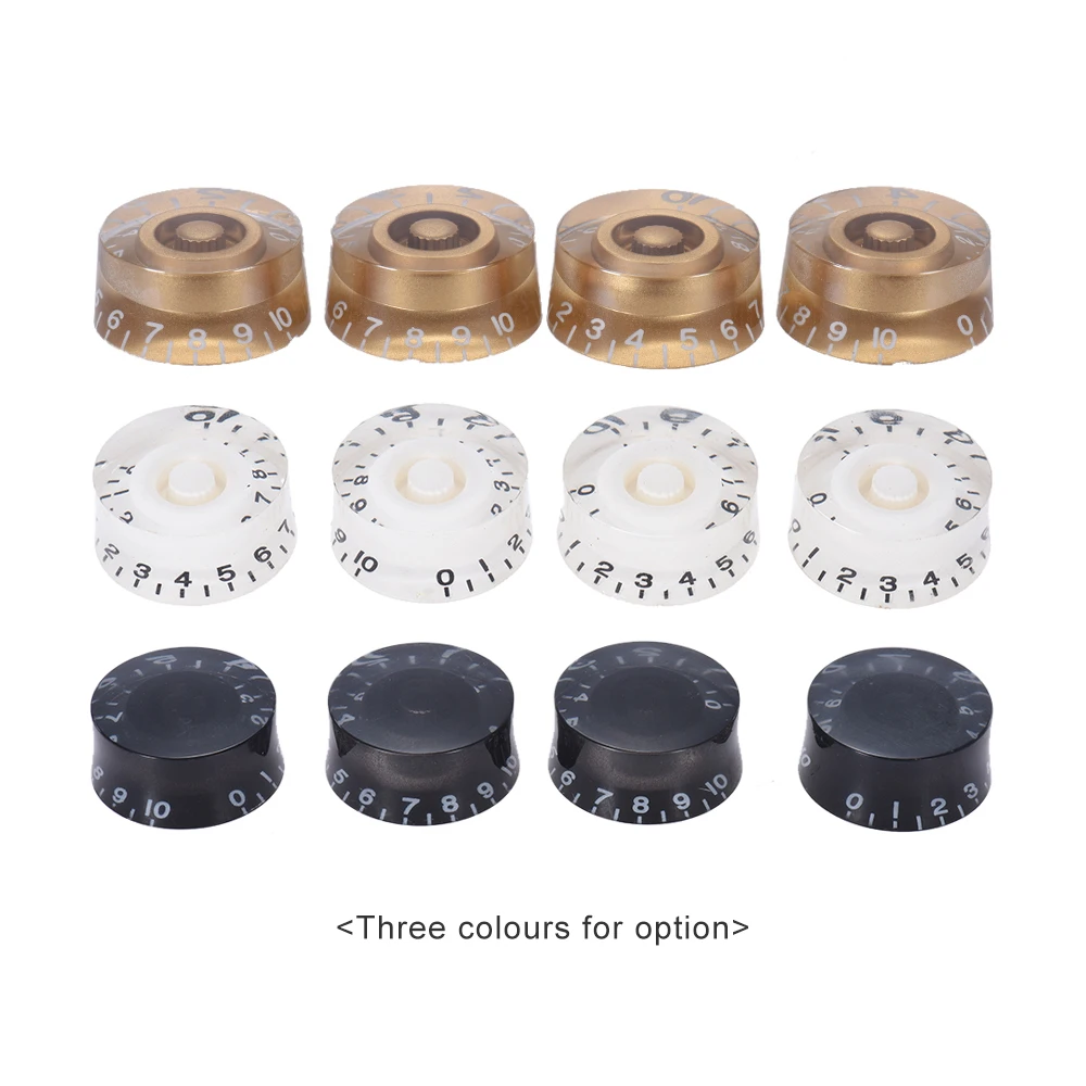 4pcs Speed Volume Tone Control Knobs for Gibson Les Paul Guitar Replacement Electric Guitar Parts Golden