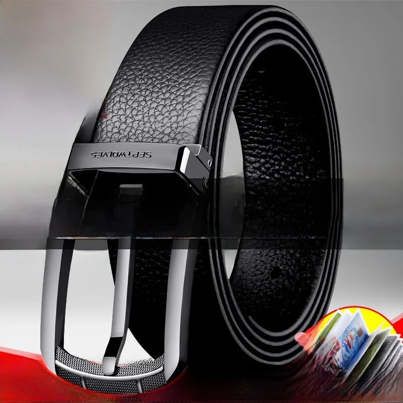 seventeen-wolves-genuine-leather-belt-men's-casual-buckle-alloy-clasp-waist-belt-for-students-and-youth-simple-fashion
