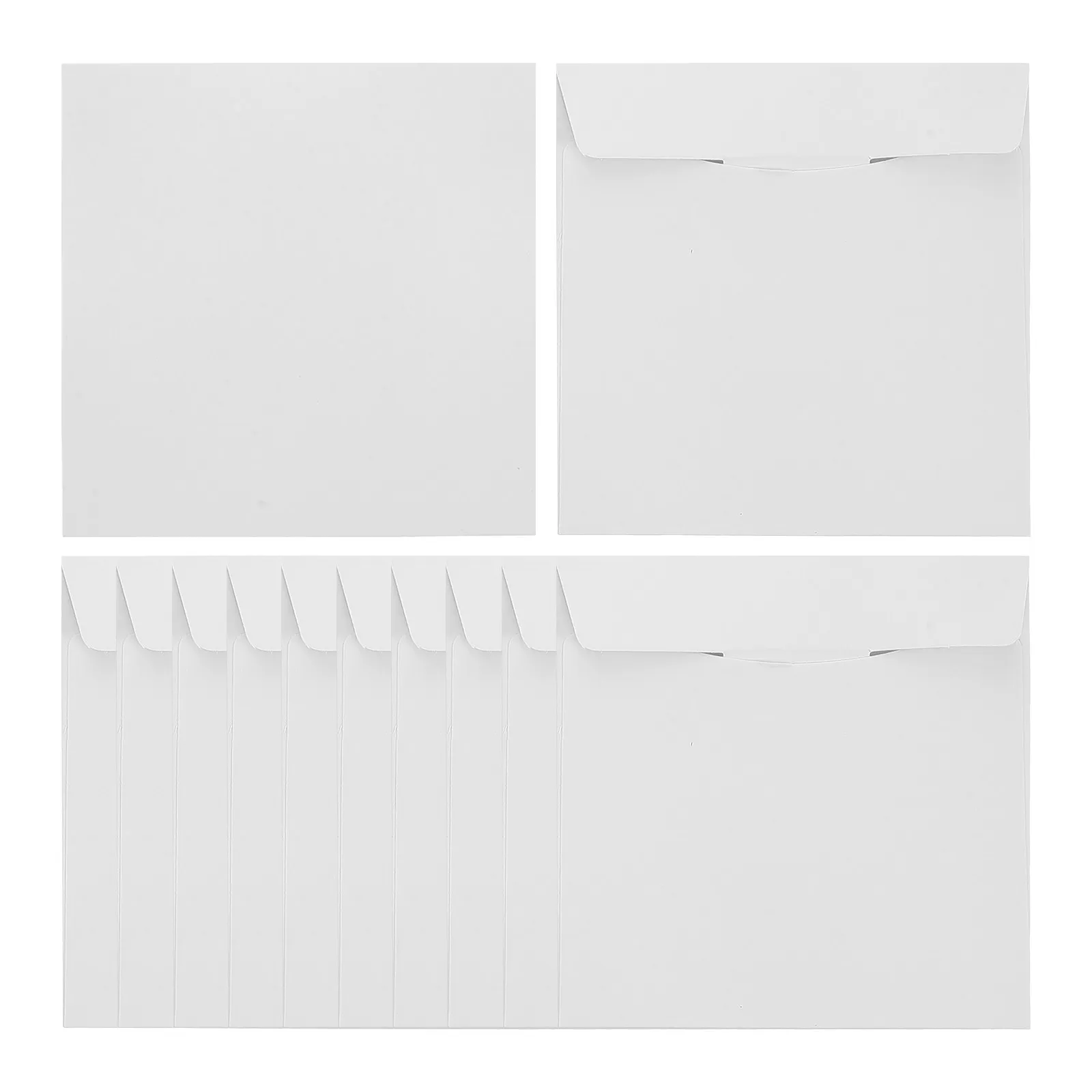50Pcs Simple Sleek Paper Cd Sleeves Dvd Paper Envelopes Disc Protection Storage Holder for Office Home Playroom Shop Hotel