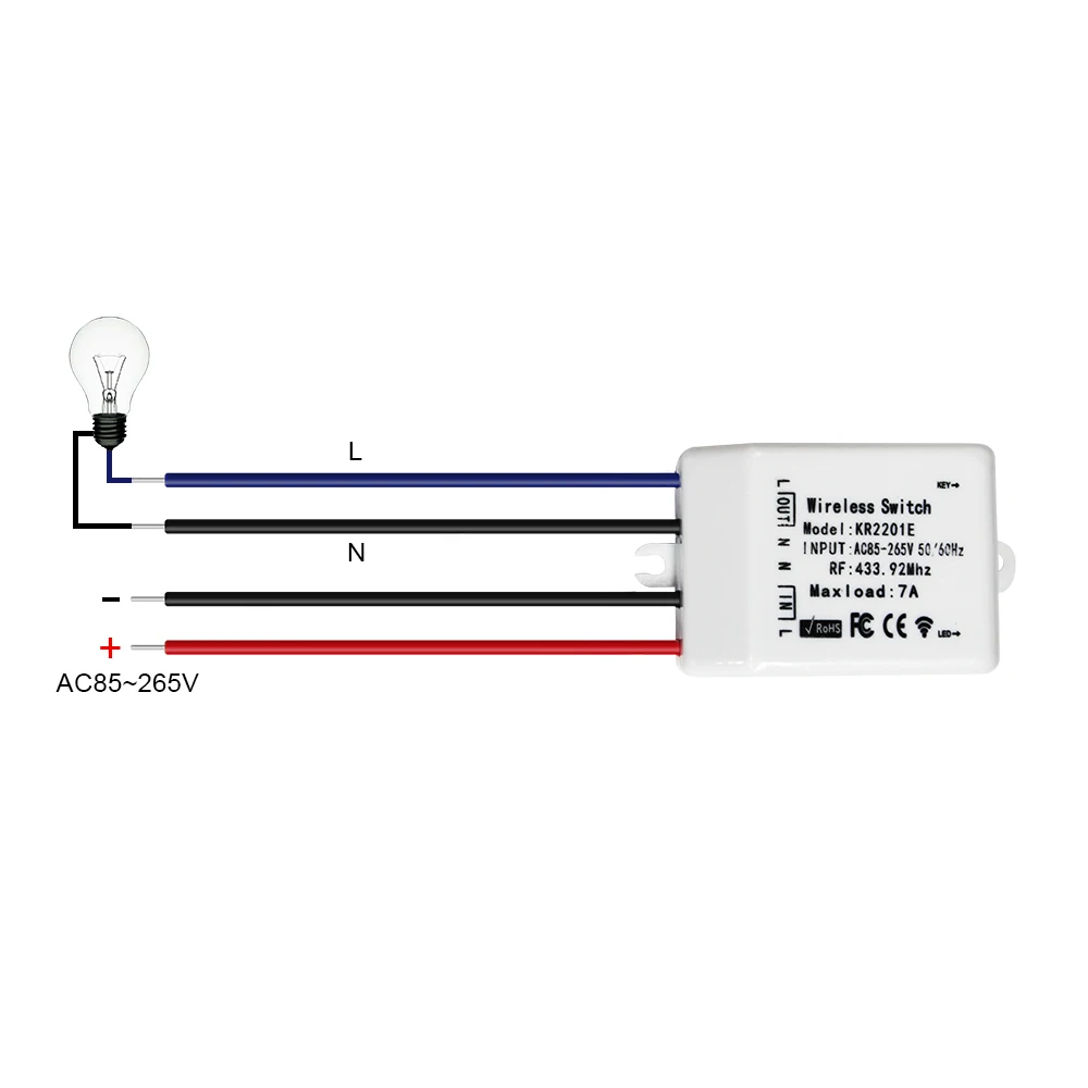 GERMA 433mhz Wireless Remote Control Learning Code RF Transmitter  AC 85-265V 1CH Wireless Relay Receiver 433mhz For Smart Home