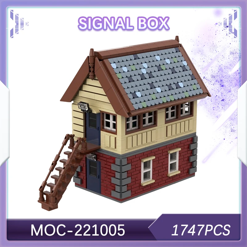 

1747 шт. строительные игрушки сигнальная коробка строительный блок модель набор кирпичей креативные подарки Рождество DIY украшение рабочего стола MOC-221005
