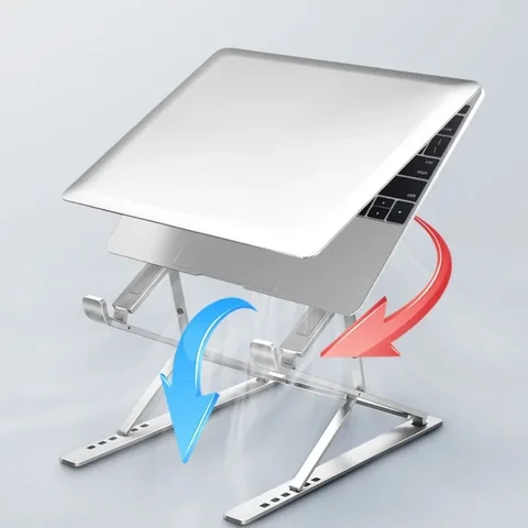 For Macbook Laptop Stand Folding Adjustable Aluminum Computer Pc Tablet…