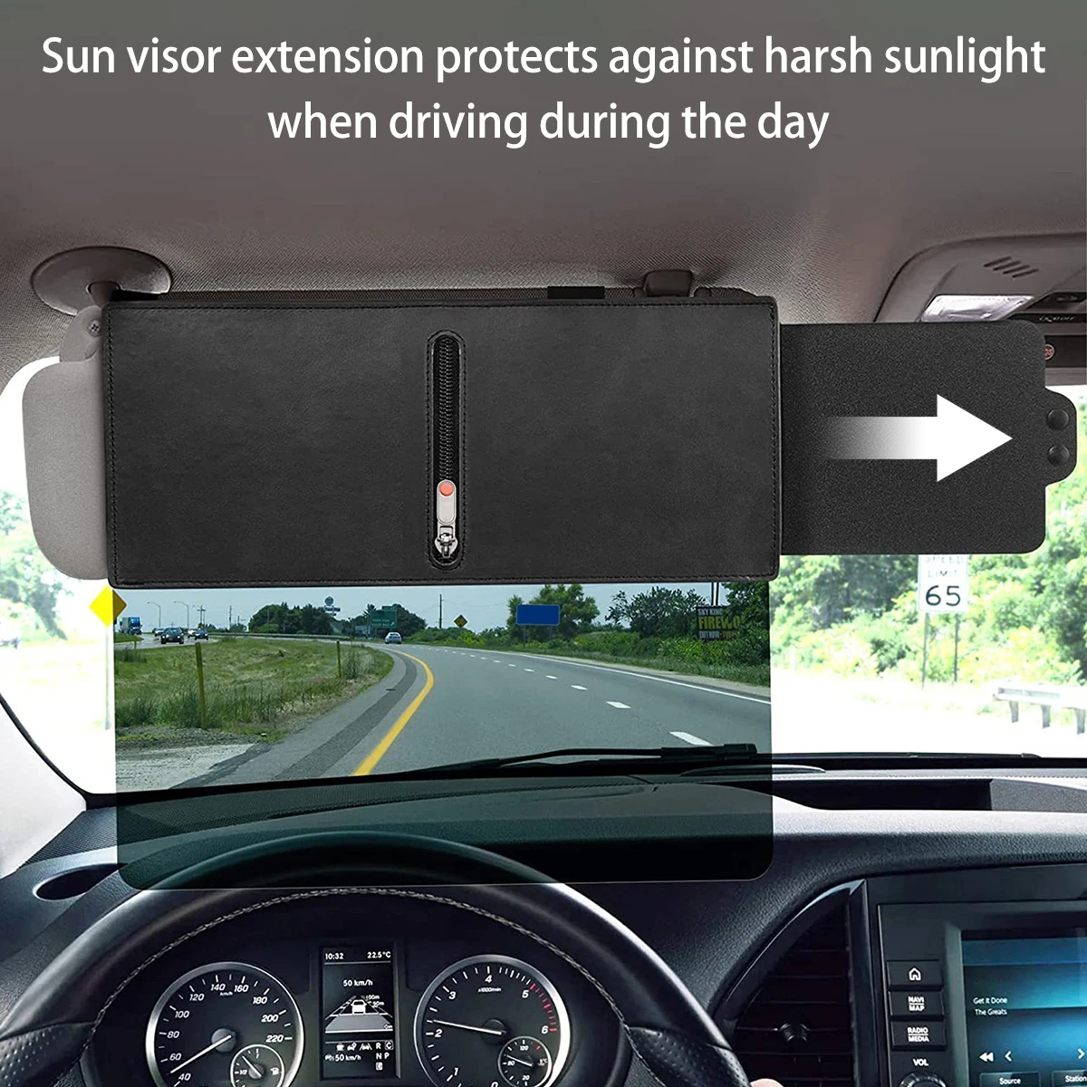 Anti-glare Car Sun Visor Extender Sun Blocker Car Window UV Ray Blocker Sunshade Plate Adjustable Interior Automotive Accessorie