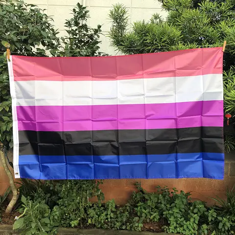 Z-ONE FLAG Rainbow Flag 90x150cm  LGBT genderqueer Genderfluid Gender fluid pride Flag polyester hanging banner for decoration