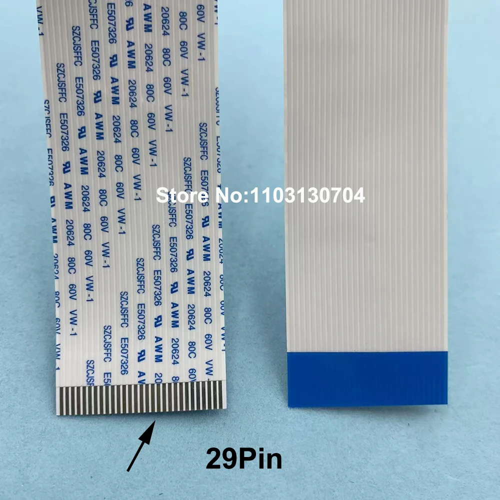 10 SZT. 29-PINOWY KABEL FFC PŁASKI DO GŁOWICY DRUKUJĄCEJ Epson XP600 TX800, DO DRUKAREK SOLVENTOWYCH I UV Z PŁASKIM STOJACZEM, 29 PINÓW — zdjęcie produktu 6