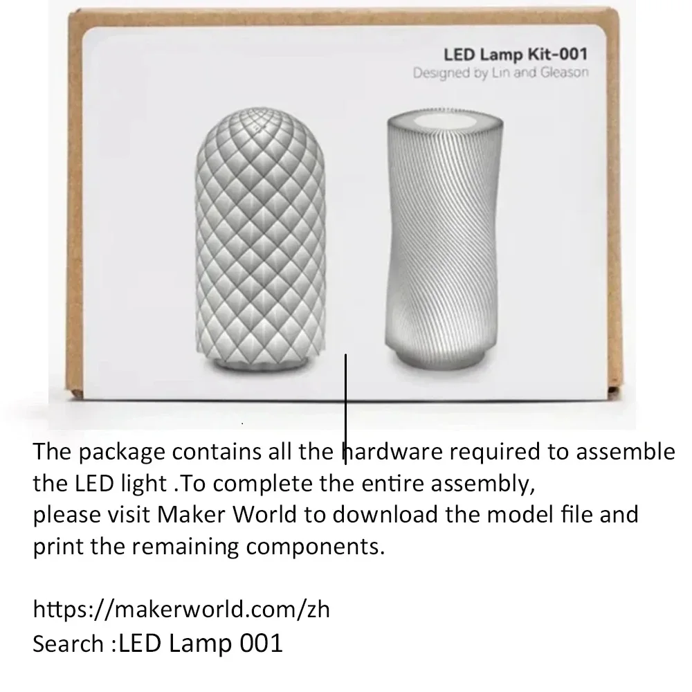 Led Lamp Kit 001 Parts Diy Model Without Lamp Shell Bambu Lab Hardware Adjustable Led Kit 001 3d Printing Parts