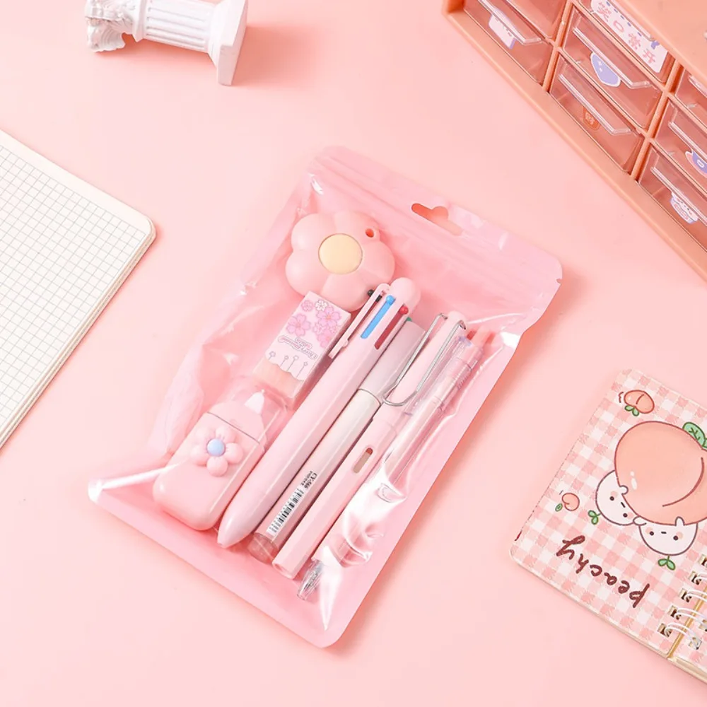 

Korean 7-in-1 Stationery Set Multifunction Useful 7pcs/set Stationery Set Eraser Correction Tape Student Tools Set Prize Gifts