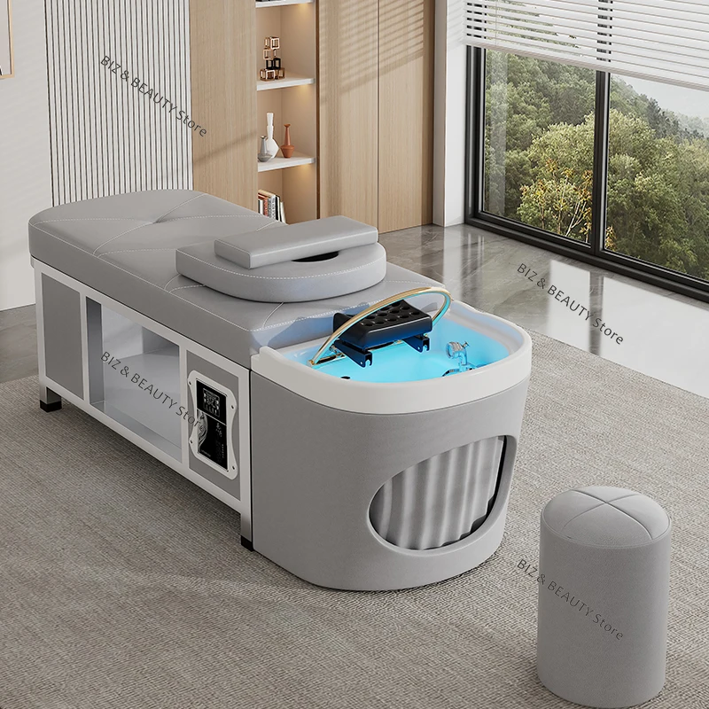 

Thai Simple Shampoo Chairs Head Spa Bed Integrated Fumigation Lie Flat Shampoo Chairs Comfort Hair Wash Salon Furniture Cadeira