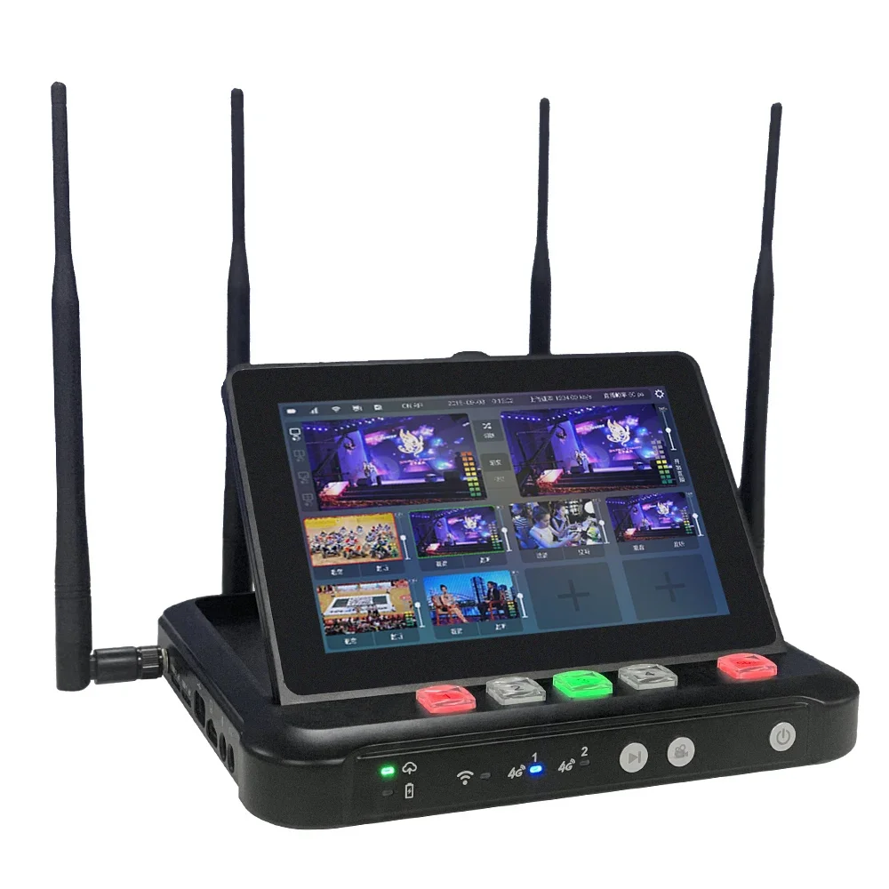 Portable Multiview Live Streaming Multi-camera Video Mix Encoder Switcher Recorder Monitor