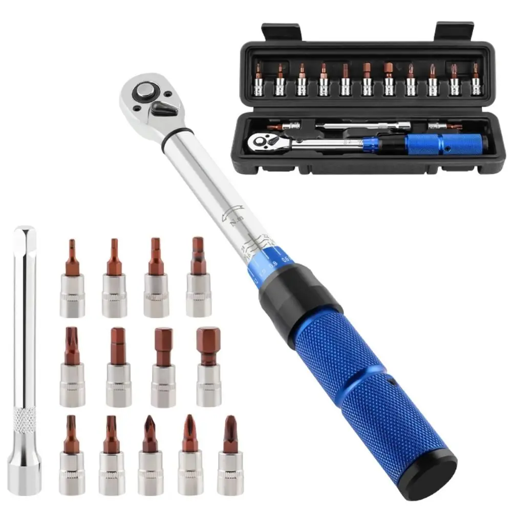 

2-24N.m Torque Wrench Double-direction Ratchet 1/4 Inch Ratchet Torque Wrench Set One-click Disassembly Professional