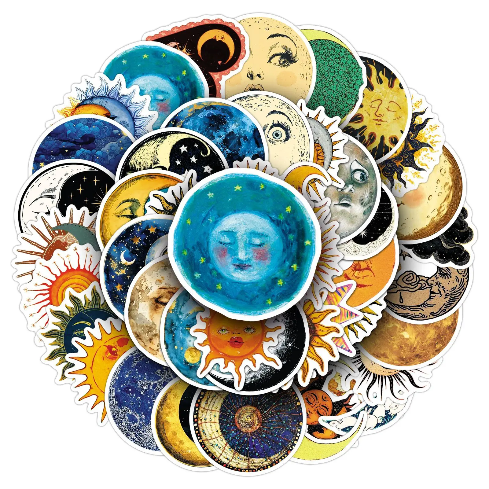 50 قطعة الجسم السماوي الغامض الكتابة على الجدران ملصقات الكون الكرتون الديكور DIY بها بنفسك اللعب المحمول الغيتار سيارة دراجة سكيت الشارات #2