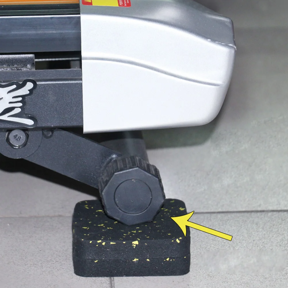 

4 pcs Treadmill Mat Anti Vibration Pad For Fitness Equipment Machine Cushion Shockproof Oil Resistant Black Yellow