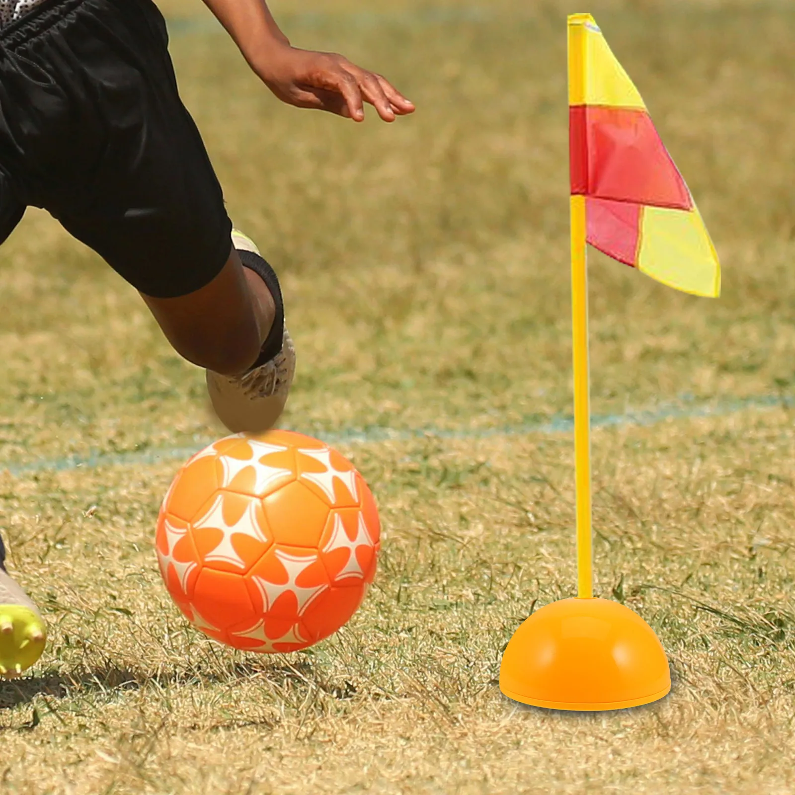 

Corner Flag Base Soccer Training Poles Agility Pole Kids Indoor Flags Durable Material Versatile Design Easy Installation Wide