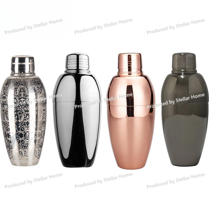 Stainless Steel 304 Japanese Shaker Three-stage Bartender Bar Supplies Shaker 500ml