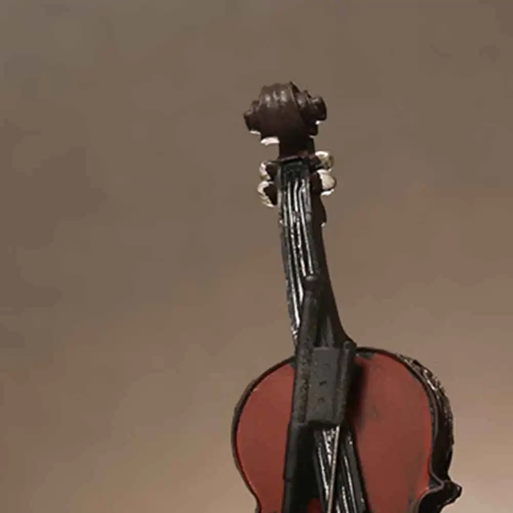 

Violin Shape Pen Holder Blue Natural Resin Cartoon Dog Design Desktop Decoration Multifunctional Pen Container Pencil Organizer