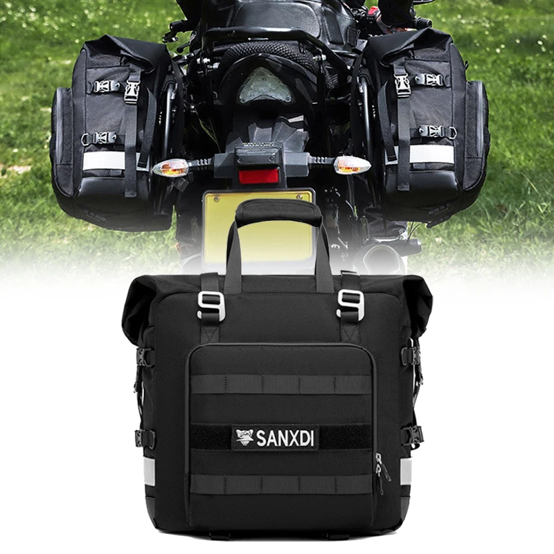 

Motorcycle Saddle Bags Waterproof Side Bag Universal Fit For Harley Yamaha Kawasaki BMW Honda Motorbike Luggage Rear Seat Bag