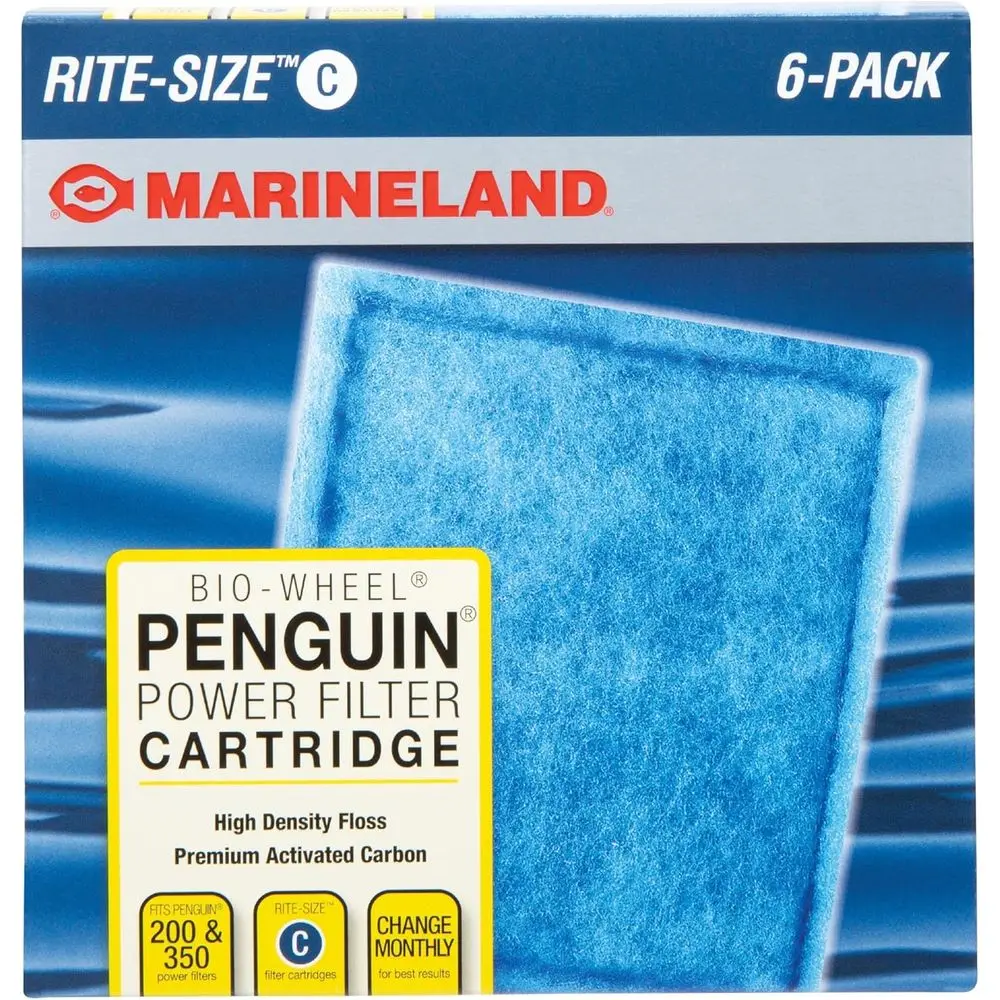 Bio-Wheel Replacement Filter Cartridges, Compact Size C, Pack of 6