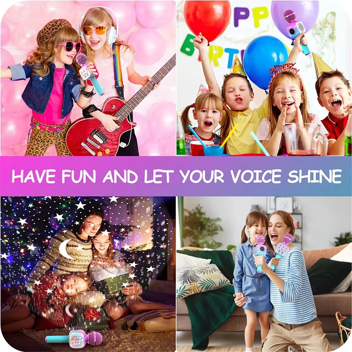 A45U ไร้สายบลูทูธแบบพกพาโปรเจคเตอร์มือถือไมโครโฟนสำหรับบ้าน KTV ปาร์ตี้เด็กของขวัญ,A