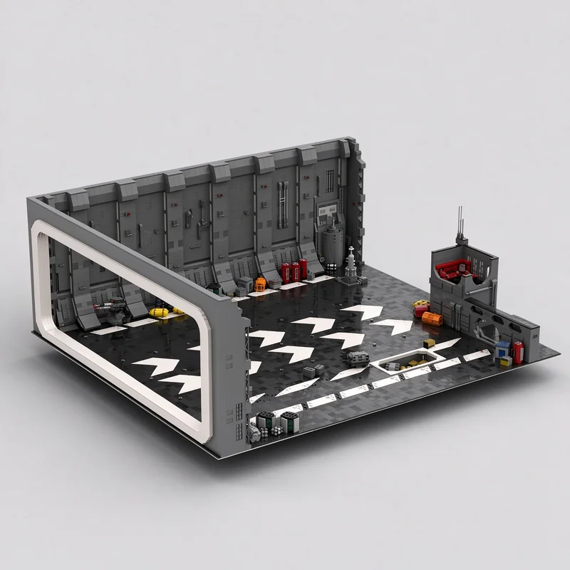 10061PCS MOC Docking Bay Space Hangar Sci Fi Scene Display Model Building Blocks DIY Assembly Gifts for Adult Collection Desktop