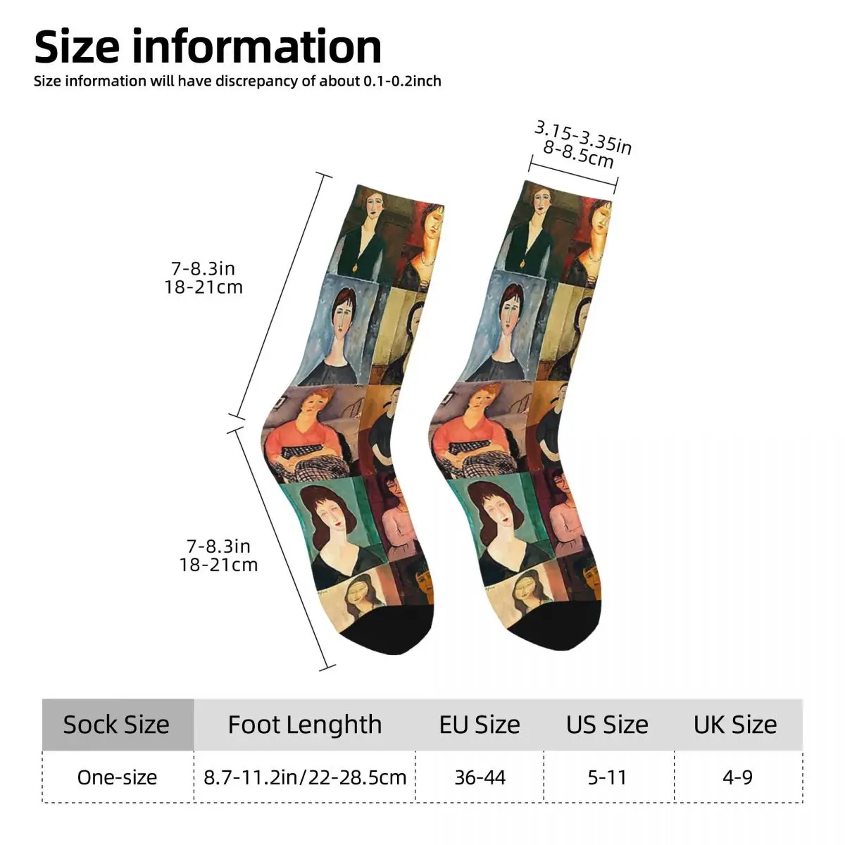 Amadeo Modigliani Socks Harajuku High Quality Stockings All Season Long Socks Accessories for Unisex Gifts