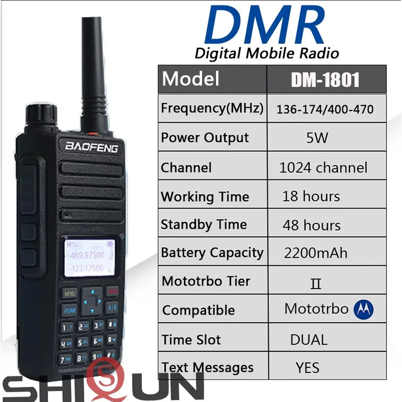 Baofeng DR-1801UV AES256 暗号化長距離 DMR デジタル/アナログ