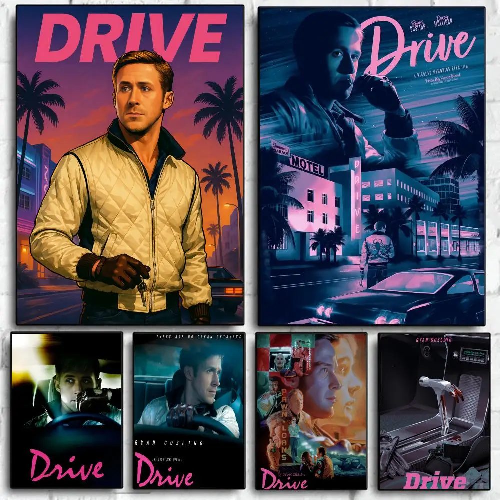 Classic Movie D-Drive Classic On Movie Ryan Gosling  Poster Self Adhesive Wall Art Decor for Bedroom Living Room Office Home
