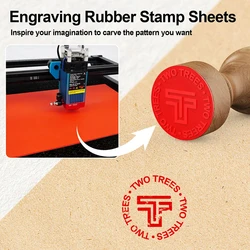 A4/A5 Rubber Stamp Sheet for Laser Cutter and Engraving Machine Orange Grey Rubber Sheet Laser Engraving Material DIY Rubber Mat