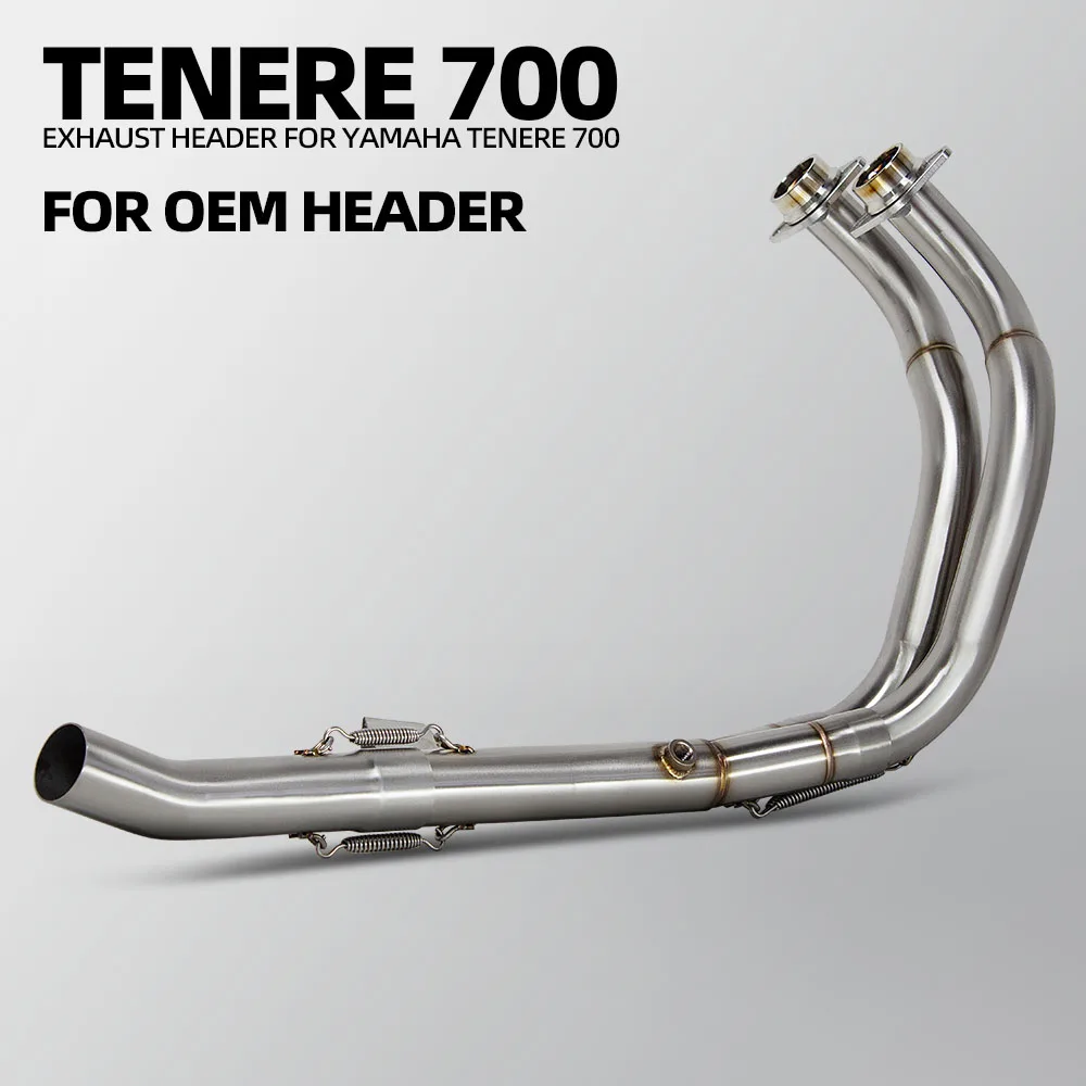 Motorcycle Exhaust Headers Tube For Yamaha T7 T700 T700S TENERE700 TENERE 700 2019-2026 Exhausts Manifold Kit Fit OEM Muffler