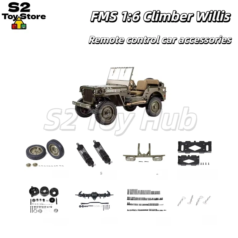 

FMS 1:6 Scale Willys Jeep RC Car Shock Absorber C1001 Original Upgrade Spare Parts Accessories For RC Crawler Model