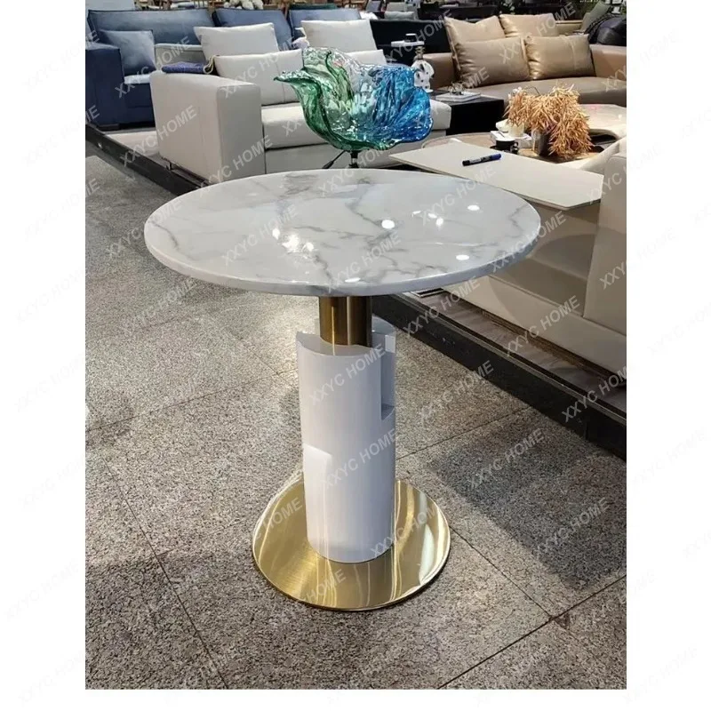 XXLight luxury marble negotiation small round table hotel meeting guests negotiation rock slab small round tableft