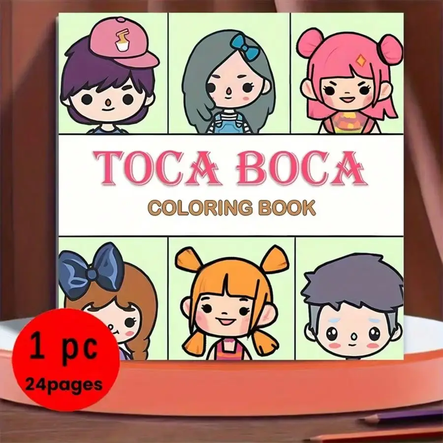 Toca Coloring Kids Coloring Dress-Up Book Scrapbooking DIY Kit, Unfinished, Requires Handmade
