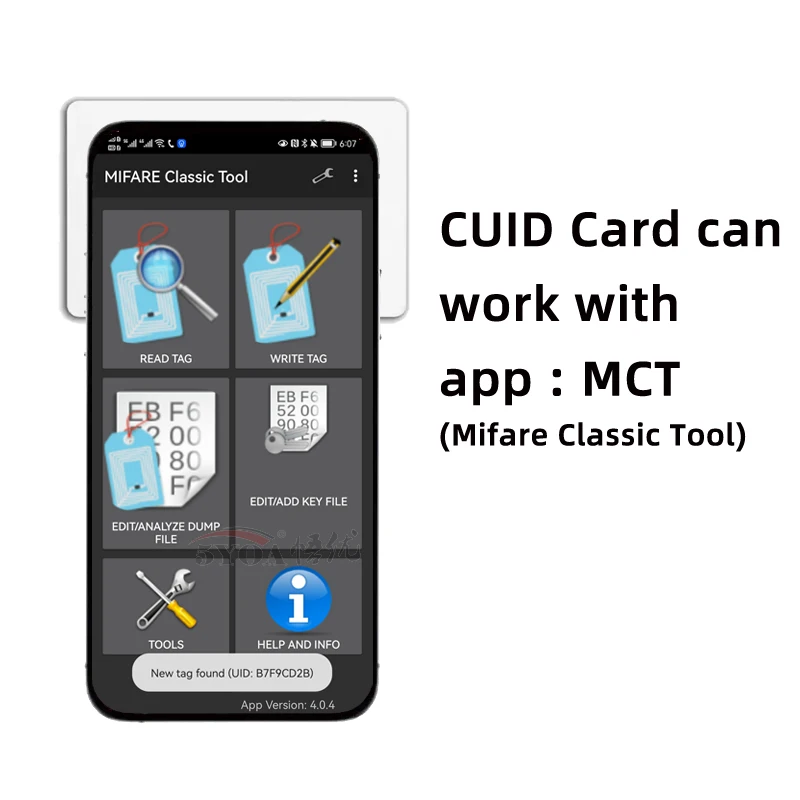 5YOA CUID Card Gen2 Smart Chip Android App MCT تعديل UID Block 0 نسخة قابلة لإعادة الكتابة 13.56 ميجا هرتز ISO14443 1K S50 RFID IC